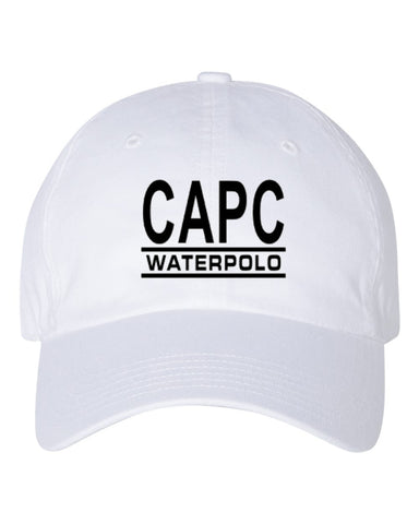 White Baseball Hat with CAPC logo