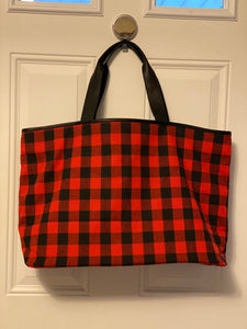 Red Buffalo Check Tote